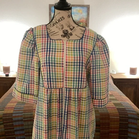 Styled by Saybury Vintage Plaid Housedress Nightgown Size M - Picture 2 of 7